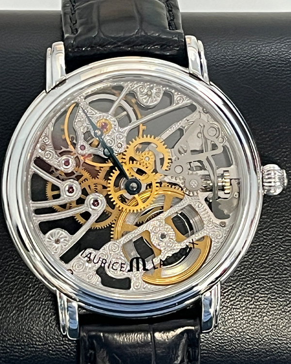 Maurice Lacroix Masterpiece Squelette 43MM Skeleton Dial Leather Strap (MP7048)