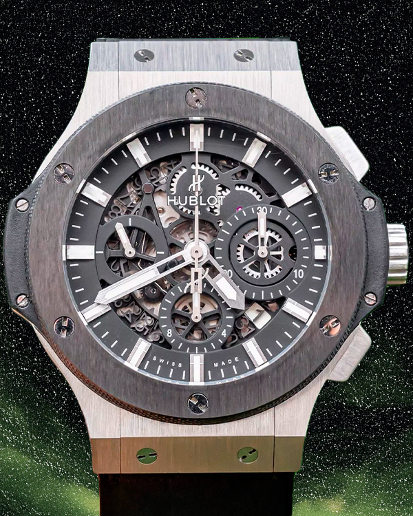 2016 Hublot Big Bang Aero Bang 44MM Skeleton Dial Leather Strap (311.SM.1170.GR)