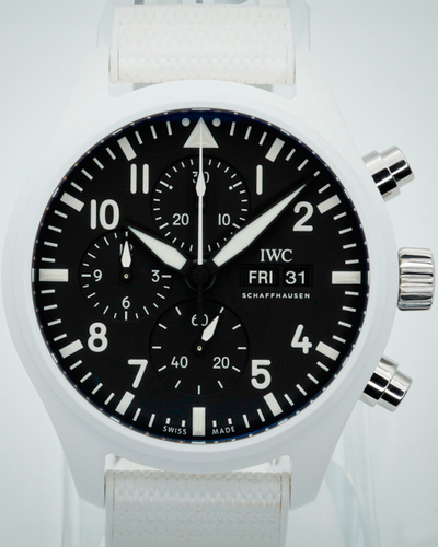 2024 IWC Schaffhausen Pilot Chronograph Top Gun Edition “Lake Tahoe” 44.5MM Black Dial Rubber Strap (IW389105)