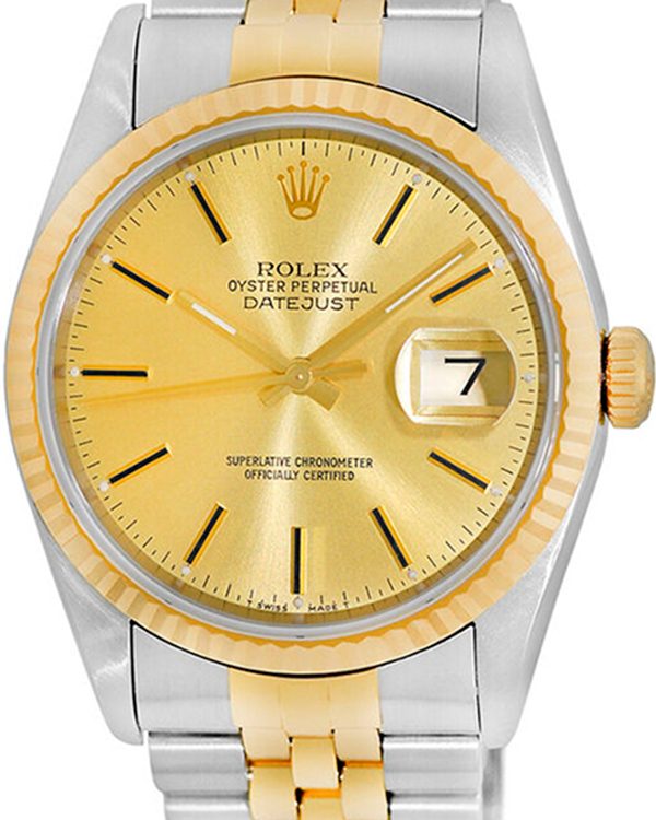 1995 (T Serial) Rolex Datejust 36MM Champagne Dial Two-Tone Jubilee Bracelet (16233)