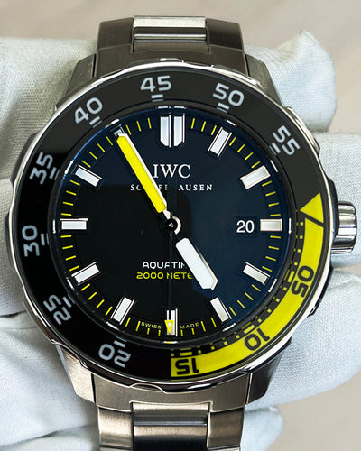 IWC Schaffhausen Aquatimer Automatic 2000 44MM Black Dial Steel Bracelet (IW356808)