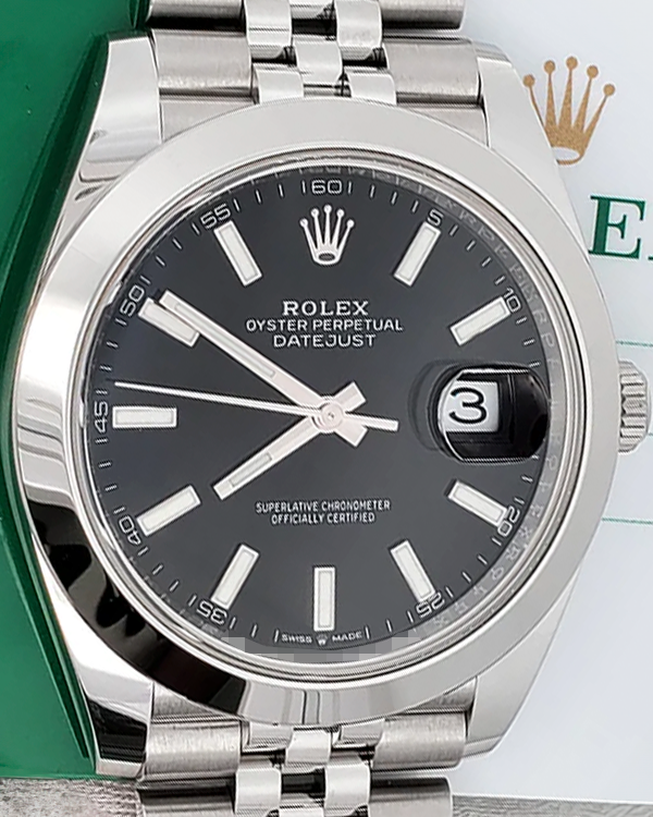 2017 Rolex Datejust 41MM  Black Dial Jubilee Bracelet (126300)