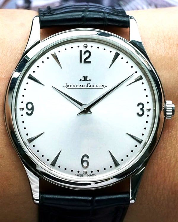 Jaeger-LeCoultre Master Ultra-Thin 38MM Silver Dial Aftermarket Leather Strap (172.8.79.S)