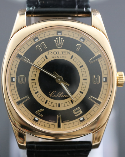 2002 Rolex Cellini Danaos 38MM Bicolor Dial Leather Strap (4243)