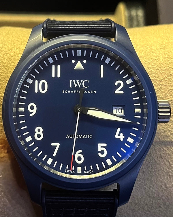 2021 IWC Schaffhausen Pilot 41MM Blue Dial Rubber Strap (IW328101)