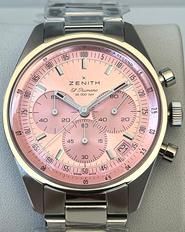 2022 Zenith Chronomaster Original Pink Special Edition 38MM Pink Dial Steel Bracelet (03.3202.3600/33.M3200)