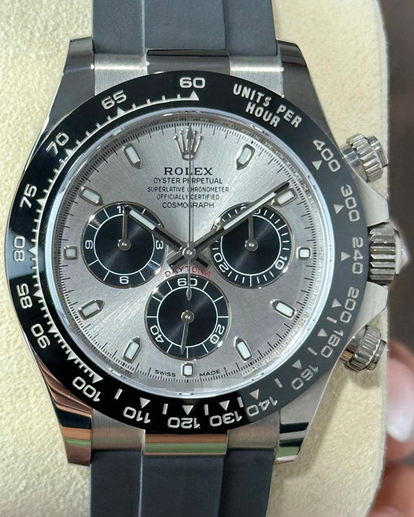 2022 Rolex Cosmograph Daytona 40MM Silver Dial Oysterflex Strap (116519LN)