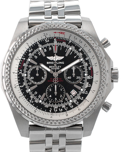 Breitling Bentley Motors 48MM Black Dial Steel Bracelet (A25363)