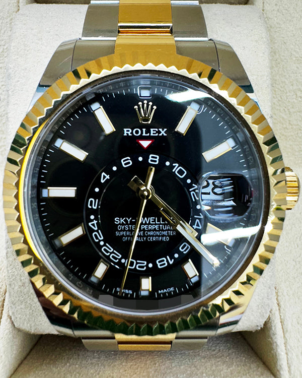 2020 Rolex Sky-Dweller 42MM Black Dial Two-Tone Oyster Bracelet (326933)