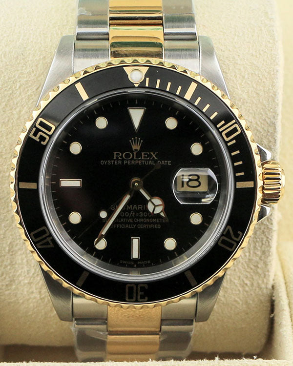 2003 (K Serial) Rolex Submariner Date 40MM Black Dial Two-Tone Bracelet (16613)