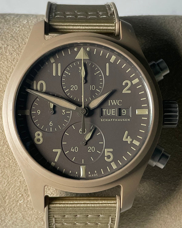 2023 IWC Schaffhausen Pilot Top Gun "Mojave Desert" 41.9MM Brown Dial Textile/Rubber Strap (IW389402)