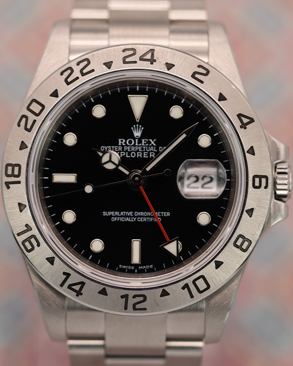 2004 (F Serial) Rolex Explorer II 40MM Black Dial Steel Bracelet (16570)