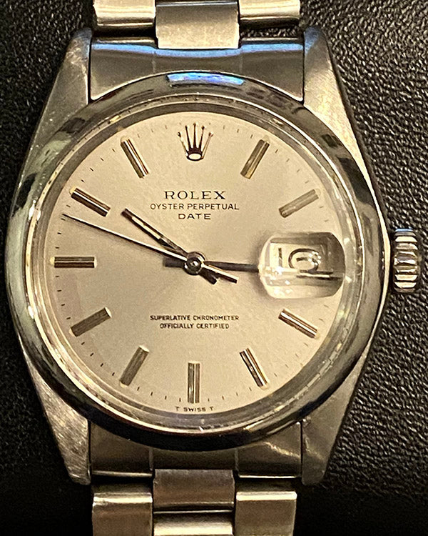 Rolex Oyster Perpetual Date 34MM Silver Dial Oyster Bracelet (1500)