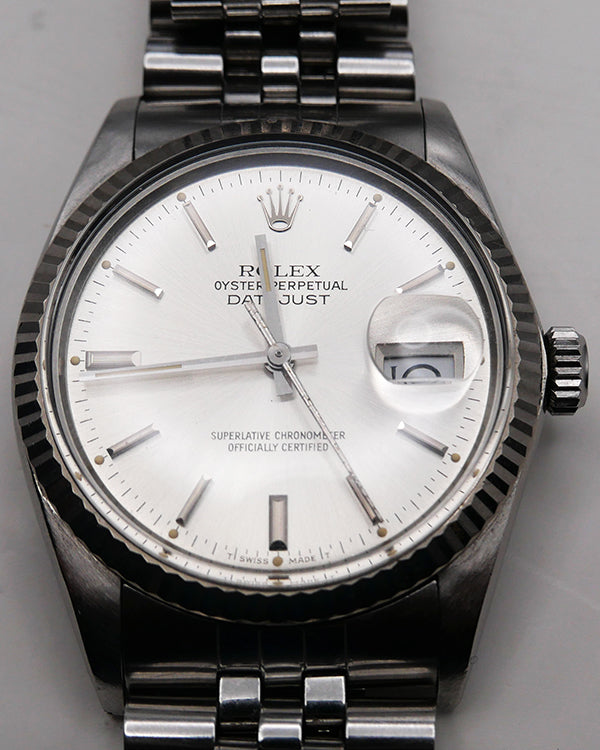 Rolex Datejust Vintage 36MM Silver Dial Jubilee Bracelet (16014)