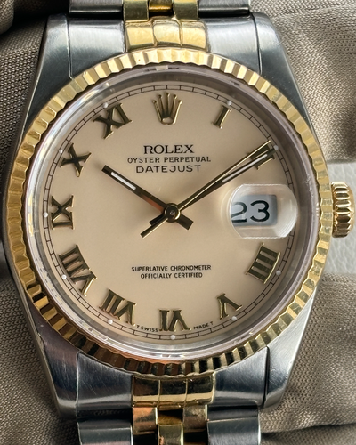 Rolex Datejust 36MM Ivory Dial Two-Tone Jubilee Bracelet (16233)