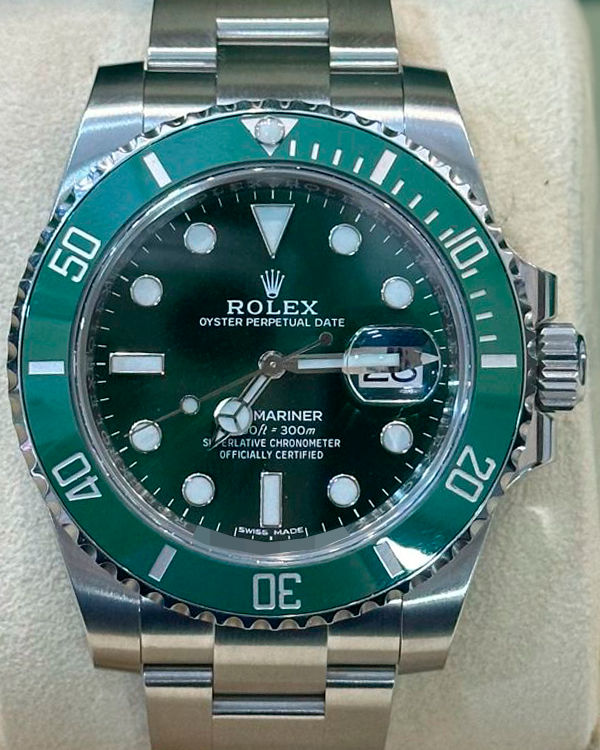 2018 Rolex Submariner Date "Hulk" 40MM Green Dial Steel Bracelet (116610LV)