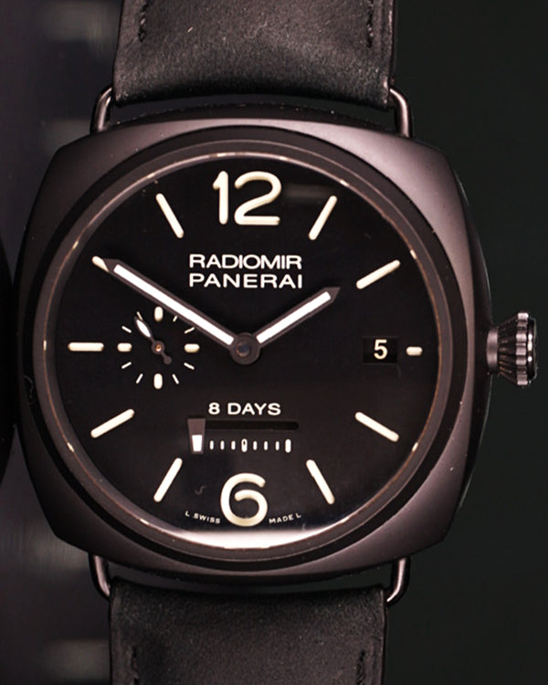 2015 Panerai Radiomir 8 Days 45MM Black Dial Leather Strap (PAM00384)