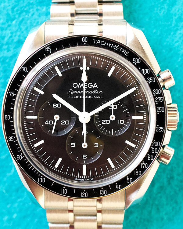 2022 Omega Speedmaster Professional Moonwatch 42MM Black Dial Steel Bracelet (310.30.42.50.01.002)