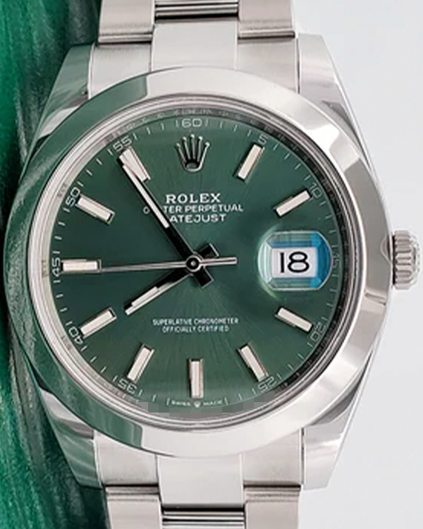 Rolex Datejust 41MM Mint Green Dial Oyster Bracelet (126300)