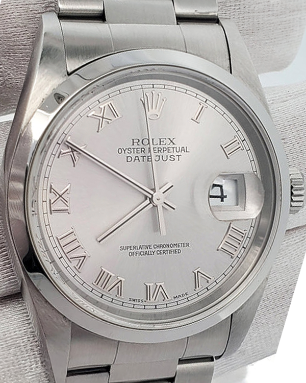 2003 Rolex Datejust 36MM Silver Dial Oyster Bracelet (16200)