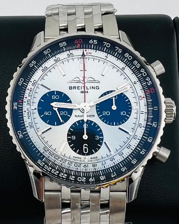 2024 Breitling Navitimer Chronograph B01 43MM Silver Dial Steel Bracelet (AB0138)