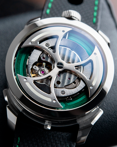 2023 MB&F MAD 1 Edition Green 42MM Skeleton Dial Leather Strap (M.A.D.1)