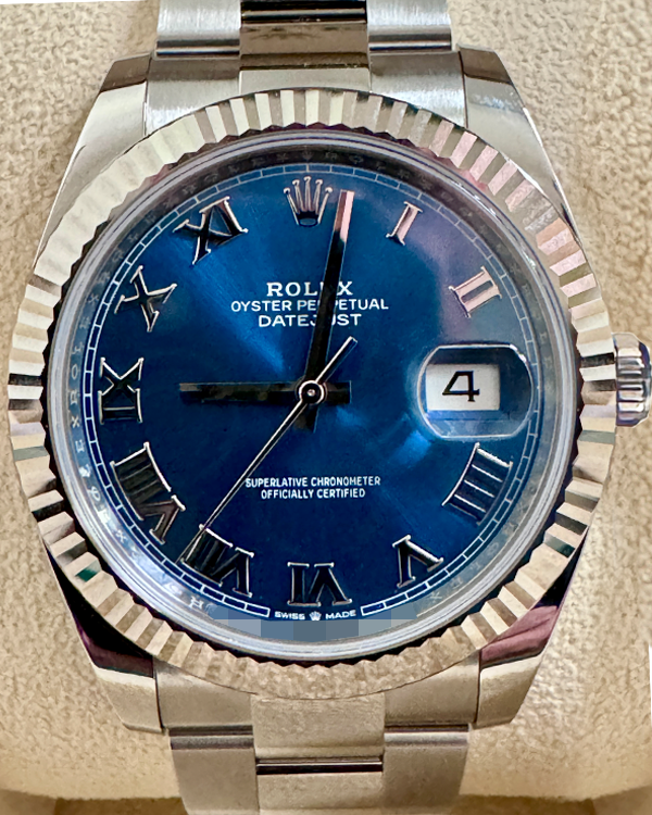 2024 Rolex Datejust 41MM Azzuro Blue Dial Oyster Bracelet (126334)