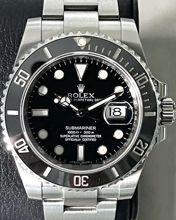 2012 Rolex Submariner Date 40MM Black Dial Steel Bracelet (116610LN)