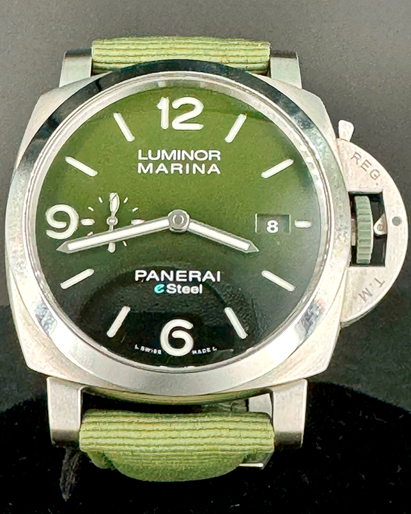 2022 Panerai Luminor Marina "Verde Smeraldo" 44MM Green Dial Textile Strap (PAM01356)