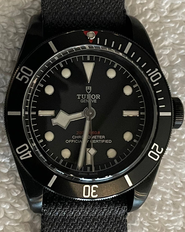 2018 Tudor Heritage Black Bay Dark 41MM Black Dial Textile Strap (79230DK)