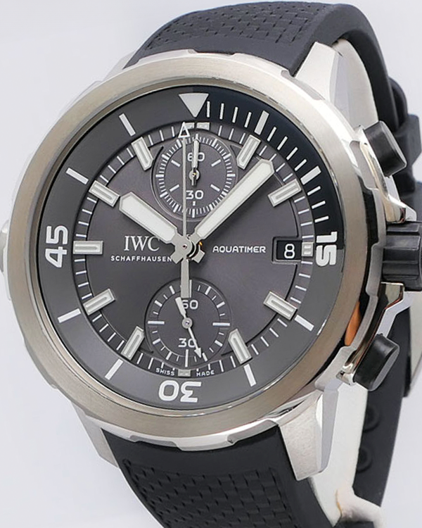 IWC Schaffhausen Aquatimer "Sharks" Edition 44MM Grey "Ardoise" Dial Rubber Strap (IW3795.06)