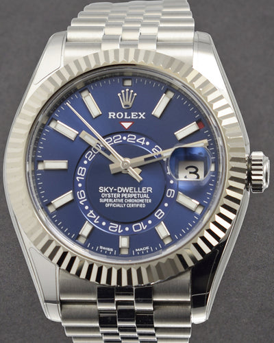 2021 Rolex Sky-Dweller 42MM Blue Dial Jubilee Steel Bracelet (326934)