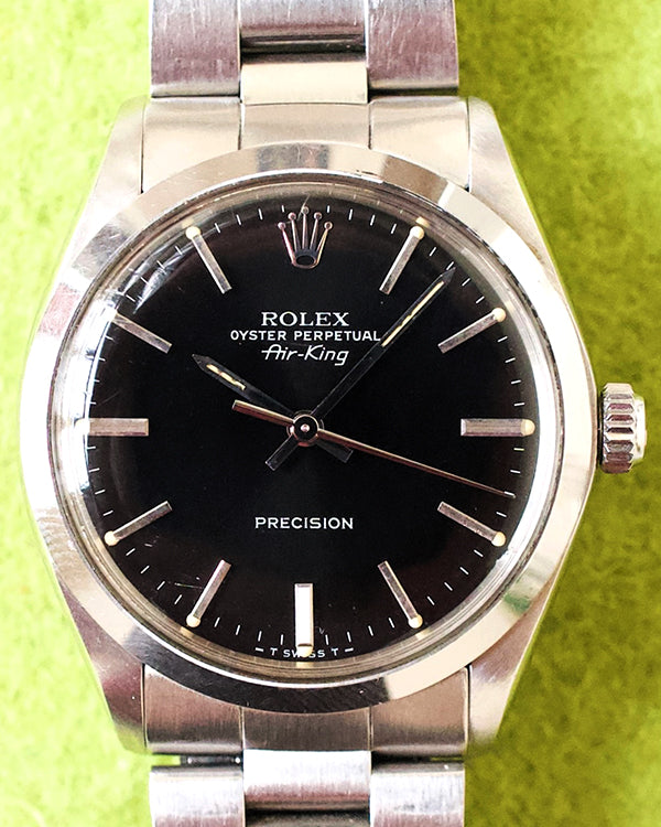 Rolex Air-King Vintage 34MM Black Dial Oyster Bracelet (5500)