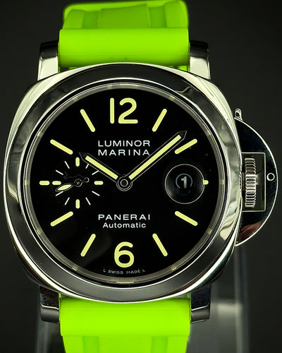 No Reserve - Panerai Luminor Marina Limited Edition 44MM Black Dial Aftermarket Rubber Strap (PAM00104)