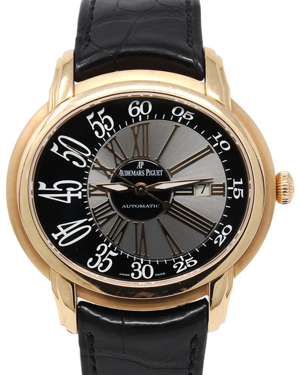 Audemars Piguet Millenary 45MM Black Dial Leather Strap (15320OR.OO.D002CR.01)