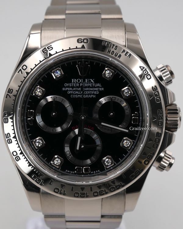 2023 Rolex Cosmograph Daytona 40MM Black Dial White Gold Oyster Bracelet (116509)