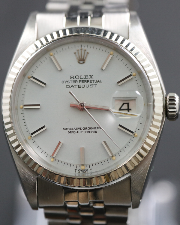 1974 Rolex Datejust Vintage 36MM White Dial Steel Jubilee Bracelet (1601)