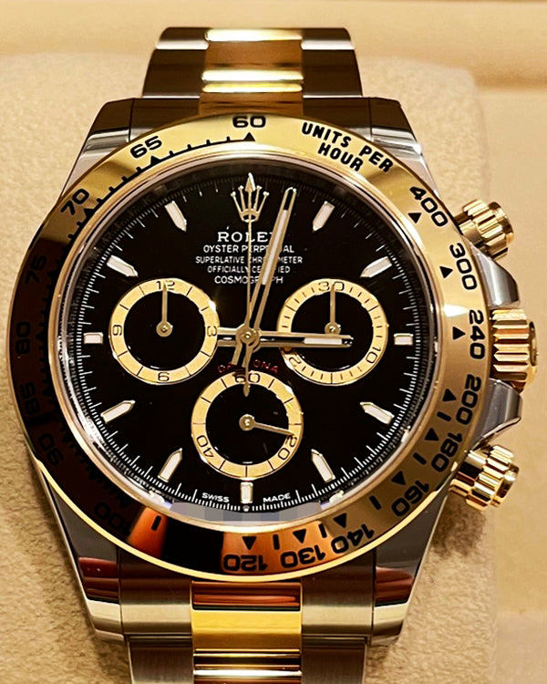 2024 Rolex Cosmograph Daytona 40MM Black Dial Two-Tone Oyster Bracelet (126503)