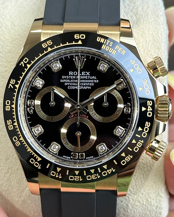 2022 Rolex Cosmograph Daytona 40MM Black Dial Oysterflex Strap (116518LN)