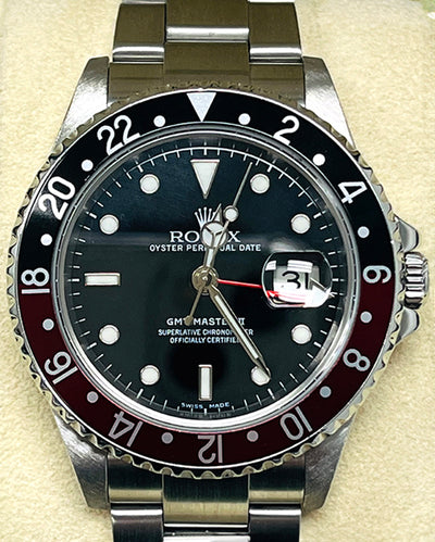 Rolex GMT-Master II "Coke" 40MM Black Dial Aftermarket Steel Bracelet (116710)