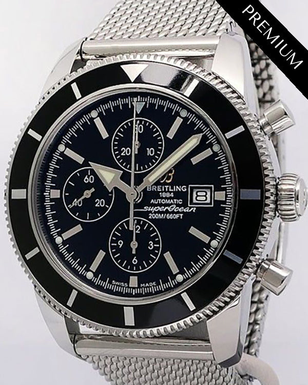 2015 Breitling Superocean Heritage Chronograph 46MM Black Dial Steel Bracelet (A1332024/B908)