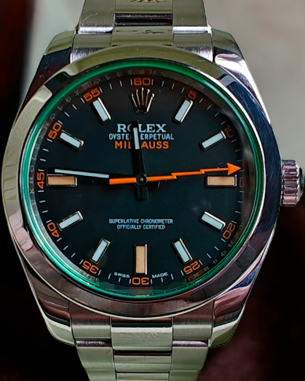 2014 Rolex Milgauss 40MM Black Dial Oyster Bracelet (116400GV)