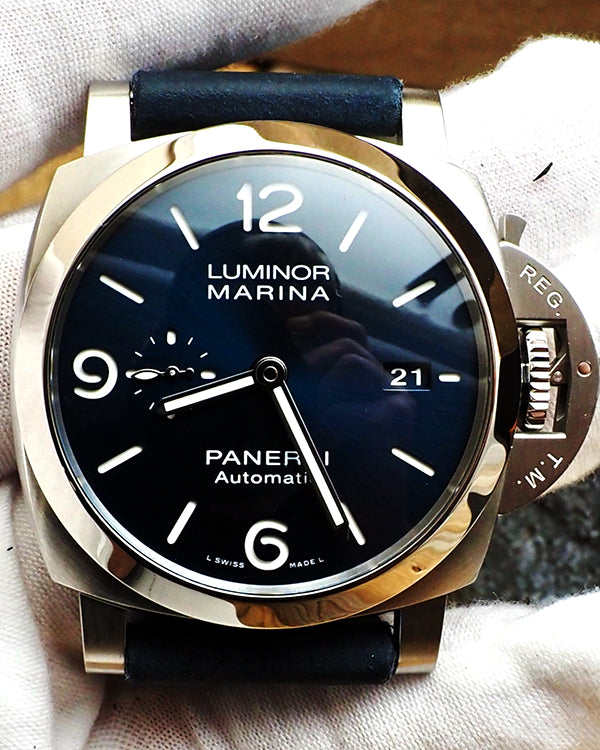 Panerai Luminor Marina 44MM Blue Dial Leather Strap (PAM01313)