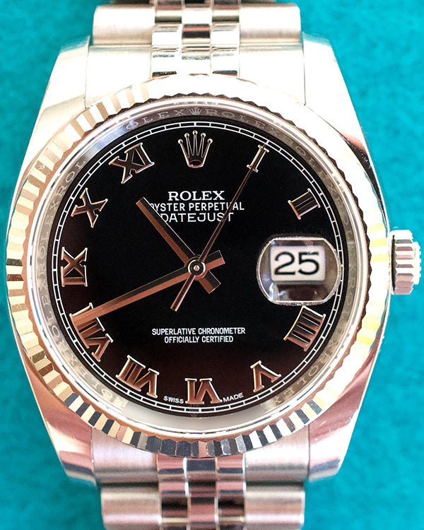 Rolex Datejust 36MM Black Dial Jubilee Bracelet (116234)