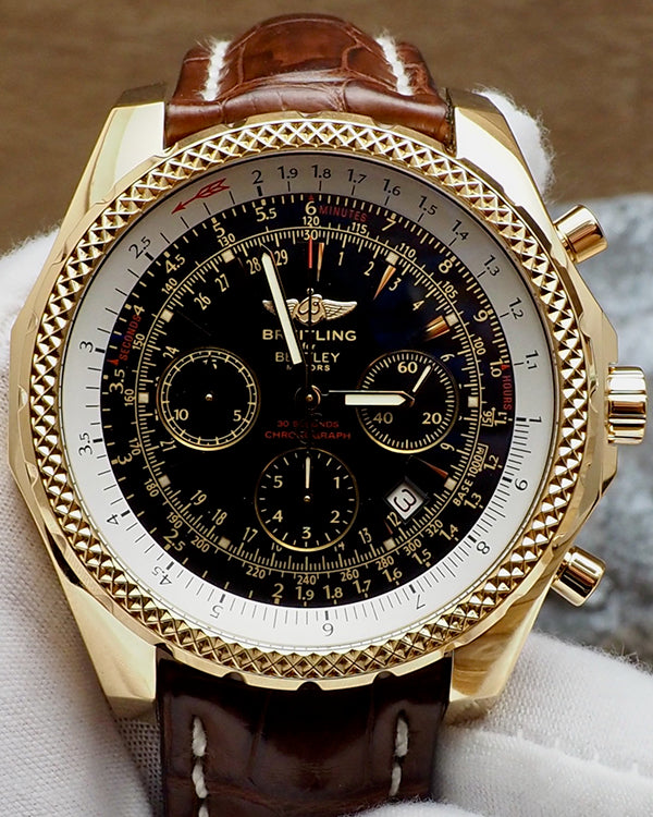 2008 Breitling Bentley Motors Special Edition 48MM Black Dial Leather Strap (K2536212)