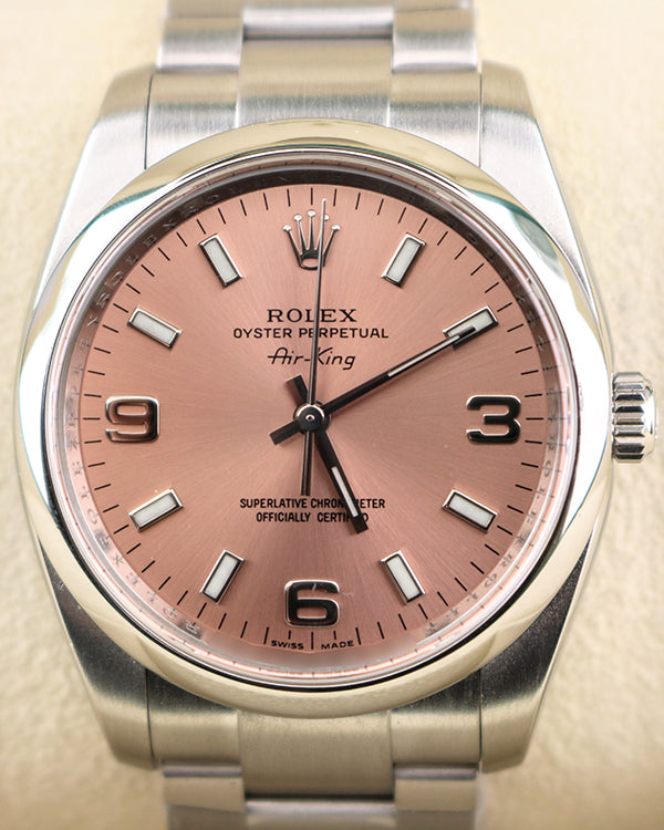 Rolex Air-King 34MM Salmon Dial Oyster Bracelet (114200)