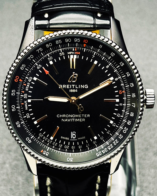 2024 Breitling Navitimer 41MM Black Dial Leather Strap (A17326)