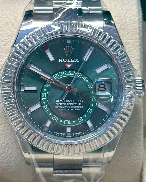 2024 Rolex Sky-Dweller 42MM Mint Green Dial Oystersteel Bracelet (336934)