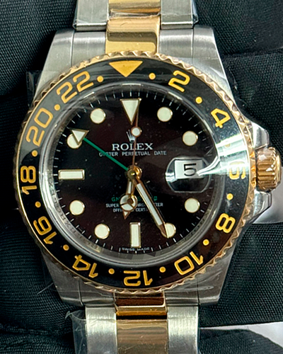 2007 Rolex GMT-Master II 40MM Black Dial Two-Tone Bracelet (116713)