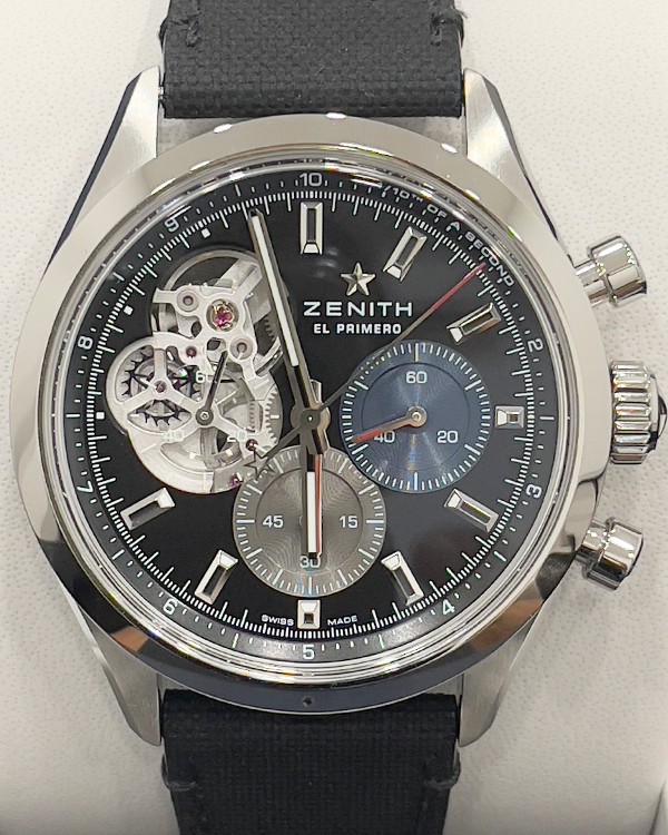 2024 Zenith Chronomaster Open 39.5MM Black Dial Rubber Strap (03.3300.3604/21.C822)